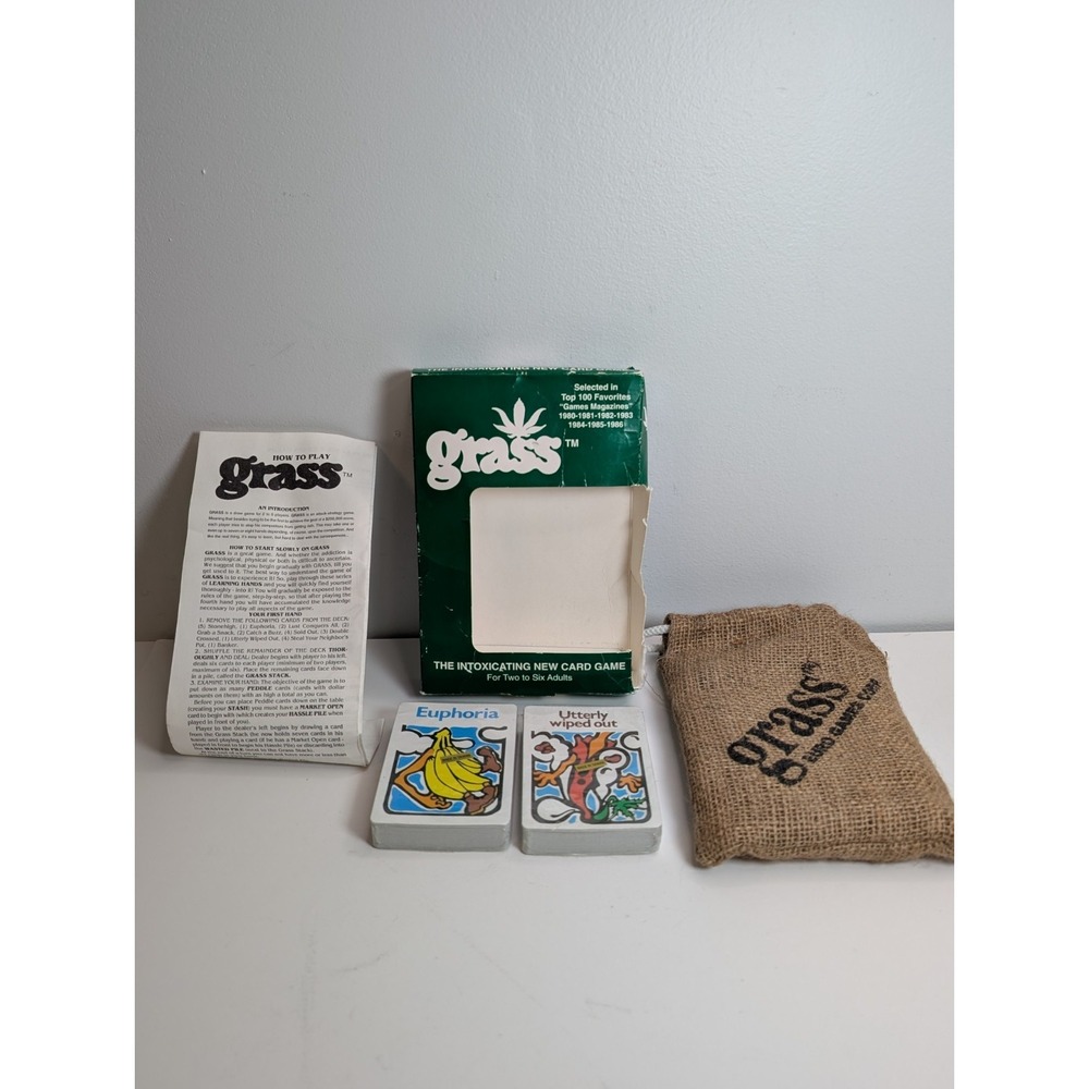 Vintage Grass The Intoxicating New Card Game Euro Games Sealed Cards Pot Box DMG